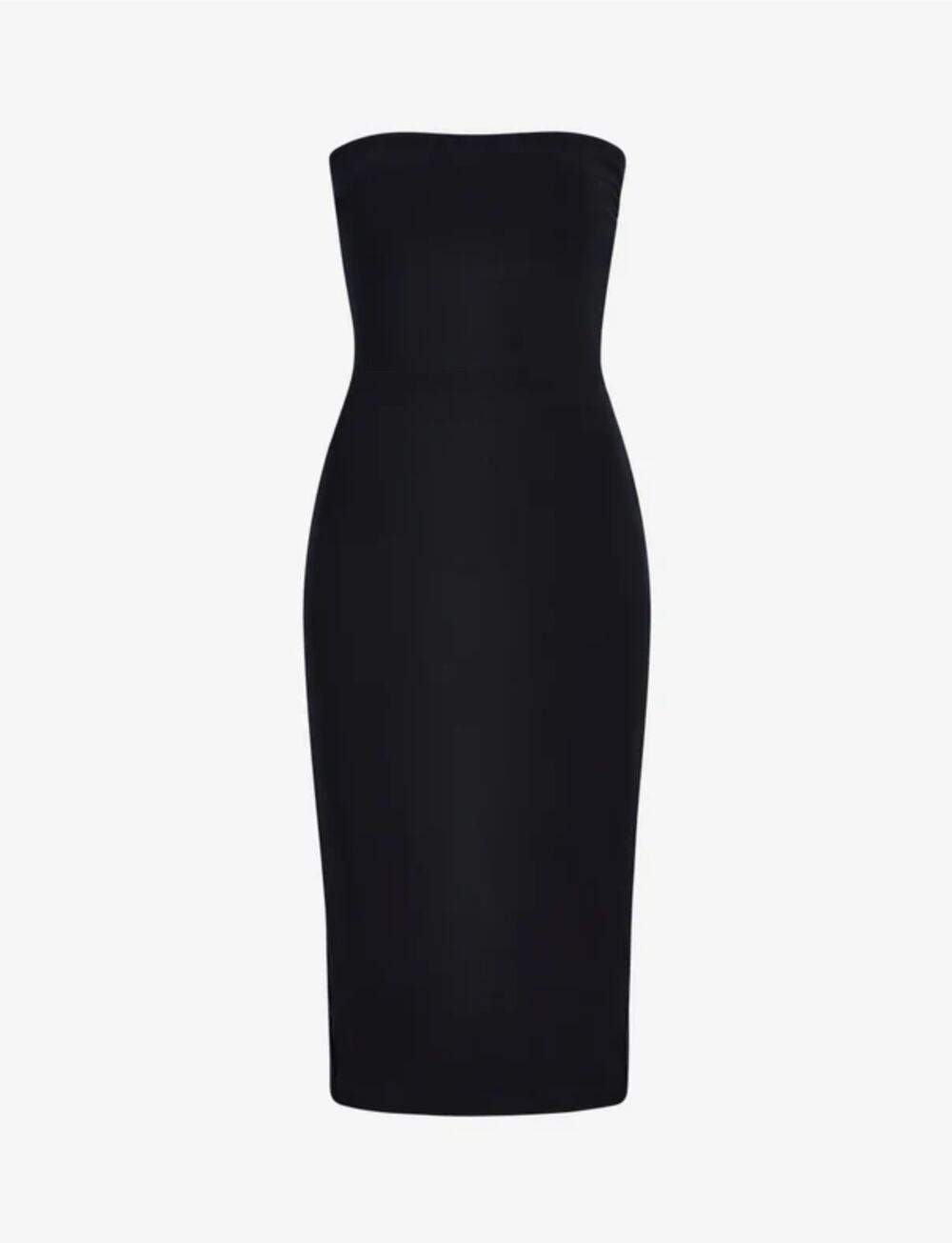 Commando Butter Luxe Strapless Midi Bodycon Dress Black Small